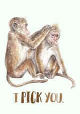 monkey love Card 36540 created by Wandering Laur