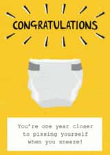 Pissing you're Birthday Card 13512 created by ldodsworthdesign