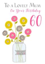 Classic Birthday Card - For Mum - 60th created by Wink Design - Michelle Roberts