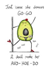 avocado pun Birthday Card 4365 created by Debmon Design