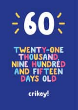 60 age Birthday Card 3451 created by Ivorymint cards