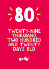 80 days Birthday Card 3453 created by Ivorymint cards