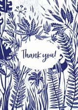 Thank you card - Blue design  created by Alexandra McGinn