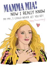 mamma mia amanda seyfried Anniversary Card 3317 created by Kasia Cards