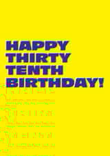 funny typographical Birthday Card 10820 created by Fatchair Print