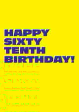 funny typographical Birthday Card 10823 created by Fatchair Print