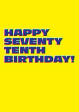 funny typographical Birthday Card 10824 created by Fatchair Print