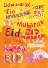 eid colourful Faith Card 14290 created by Halal Cards
