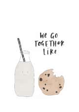 Cute Anniversary Card - We Go Together Like Milk + Cookies created by Jessie Miles