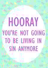 Living in sin - wedding card created by Lyndsey Jade