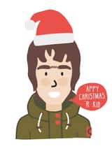 Funny Christmas Card - Oasis - Liam Gallagher created by Studio Boketto