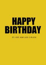 hope your Birthday Card 14358 created by Randy Bugger Cards