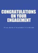 Free bar at the wedding - blue created by Randy Bugger Cards