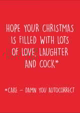 Rude Christmas autocorrect created by Pack a Punch Designs
