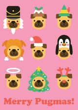 Merry Pugmas Christmas Card created by Studio Boketto
