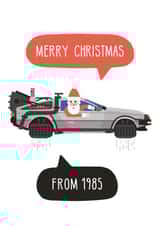 Retro Delorean Christmas Card created by Studio Boketto