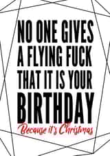 fuck flying Birthday Card 8140 created by Filthy Sentiments