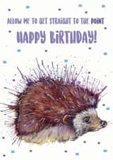 hedgehog animal Birthday Card 13892 created by Splatterworks