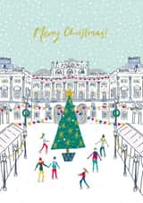 Classic - Ice Rink - Somerset House - Christmas Card - Festive - Traditional - Ice Skating - Christmas Tree - Pretty - Christmas Card created by Jessica Hogarth