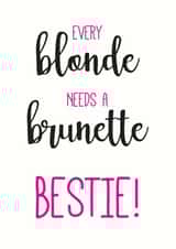 Bestie blonde Birthday Card 12933 created by Different Design Co