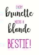 blonde brunette Birthday Card 12934 created by Different Design Co