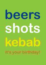 beer shot Birthday Card 10001 created by Sarah-Anne Brown
