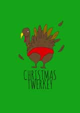 turkey twerk Christmas Card 32792 created by Keepseyshop