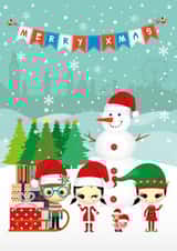 cute animal Christmas Card 27826 created by Made by Man