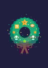 gamer geek Christmas Card 1178 created by Christina Connelly