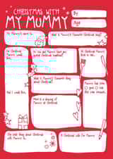 Cute Fill In The Blanks Question Christmas Card for Mummy created by Bow & Bell