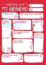 Christmas Fill In Question Card for Grandad created by Bow & Bell