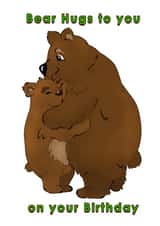 bear hug Birthday Card 13542 created by RASAR