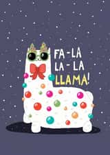 llama cute Christmas Card 10251 created by Forever Funny