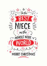 Best niece in the whole world Christmas card created by Little Red Cherry