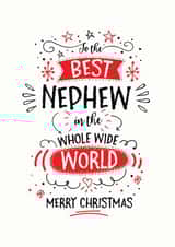 Best Nephew in the whole wide world Christmas card created by Little Red Cherry