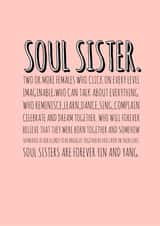 Soul Sisters greeting card created by Keepseyshop