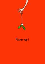 mistletoe girlfriend Christmas Card 12766 created by Charlene Mitchell