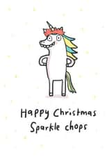 unicorn sparkle Christmas Card 2934 created by Sarah Ray