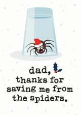 dad saving Christmas Card 5975 created by Mrs Best Paper Co.