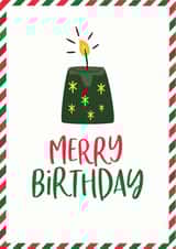 merry xmas bday Birthday Card 5977 created by Mrs Best Paper Co.