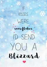 Cute - Heartfelt - Snowflakes - Kisses - Blizzard - Snow - If Kisses Were Snowflakes - Festive Love - Christmas Card created by LAURA TRUBY DESIGNS