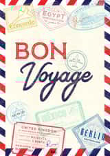 Bon Voyage travel card created by olliebrownillustration