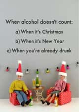 when alcohol Christmas Card 11462 created by Bold & Bright Cards