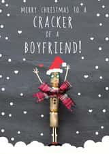 Cracker Of A Boyfriend - Cute - Pun - Heartfelt - Boyfriend - Christmas Cracker - Joke - Christmas Card created by LAURA TRUBY DESIGNS