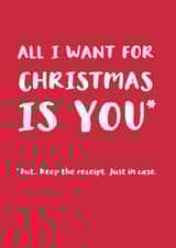 Cheeky Christmas Card For Significant Other - Keep The Receipt created by Oops a doodle