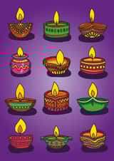 diwali candles Faith Card 8014 created by The Playful Indian