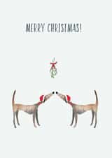 Dog whippet Christmas Card 9224 created by Harriet Lowther