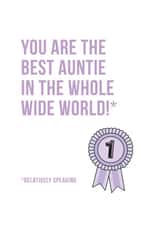 Best auntie funny birthday card created by Tess Cards