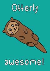 Otter otterly Thank You Card 14305 created by Dottie Mottie