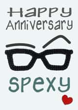 Spexy Glasses Anniversary Card created by Presents Felt